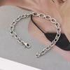 Plata esterlina S925 Moda japonesa y coreana Pulsera de círculo de moda para hombres y mujeres Cadena de muñeca tailandesa de plata envejecida pulsera para parejas