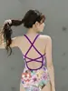 Maiô Incrível de Peça Única com Estampa de Desenho Animado para Mulheres, Novo Maiô Profissional de Corrida Triângulo Emagrecedor, Roupa de Banho Fofa para Férias