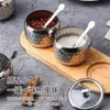 Frascos para condimentos de acero inoxidable 304, saleros de cocina, recipientes para especias, recipientes para chile con tapas, un juego de frascos para condimentos domésticos elegantes y prácticos