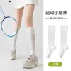 Meias de Cano Médio Sem Costura All-In-One, Estilo Fino de Verão, Malha Respirável Vazada para Corrida Fitness, Meias de Compressão para Afinar a Panturrilha
