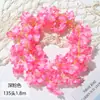 135 colgantes de pared de enredadera de flor de cerezo artificial, enredaderas de flores falsas para tuberías de aire acondicionado, techo interior, enredaderas de decoración de bodas