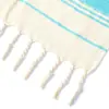 Toalla de Baño Grande Jacquard Tejido Poliéster-Algodón Venta al por Mayor Manta de Playa Turca Manta de Algodón-Lino Manta Turca con Forma de Diamante Hecho a Medida