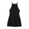 Ropa de mujer al por mayor de comercio exterior de AliExpress, estilo europeo y americano, nueva, ZRA en stock, vestido de tela de doble cara con cuello halter