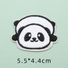 Pegatinas de tela bordadas de panda lindo toalla bordada autoadhesivas tela chaqueta de plumas chaqueta accesorios de ropa parches pegatinas