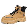 Botas Martin de Cano Alto Sapatos Masculinos Outono Novo Sapatos de Trabalho para Exterior Masculinos Tendência Versátil Sola Grossa Casuais Botas Curtas Sapatos da Moda