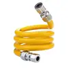Tubo de Gás Espessado de 4 Pontos em Aço Inoxidável 304 para Gás Natural/Gás de Carvão para Aquecedor de Água, Tubo Metálico Destacável para Passagem na Parede