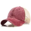 Gorra de béisbol transpirable de color lavado a juego de malla para hombre 2025 estilo coreano primavera y verano gorra versátil sombrero de sol para mujer