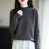 Suéter de Punto Holgado Estilo Ins Transfronterizo con Cuello Medio Alto para Mujer, Nueva Llegada Otoño/Invierno, Prenda Base, Jersey, Estilo Popular Versátil