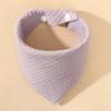 Toalha Triangular de Baba para Bebê Tipo a Algodão Puro Cor Pura Babador de Bebê Babador de Alimentação para Recém-Nascido Tecido Crepe de Quatro Camadas Anti-Sujeira