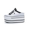 Zapatos para Mujer 2026 Primavera/Verano Nuevos Zapatos Casuales sin Cordones con Diseño de Bloques de Color, Aumento Oculto de Altura de 10 cm, Zapatos sin Cordones de Plataforma con Suela Gruesa