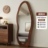 Espejo de Cuerpo Entero Móvil, Espejo de Pie Moderno, Espejo de Maquillaje de Alta Gama Montado en la Pared, Espejo de Vestidor para Dormitorio