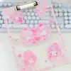Portapapeles Transparente de Acrílico Sanrio Carpeta Patrón de Dibujos Animados Anime Estudiante A4 Portapapeles Mayoreo