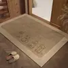 Novo Tapete de Sisal Simples Estilo Chinês Capacho de Entrada Piso da Porta de Entrada Tamanho Grande Cortável Cobertor de Sala de Estar Capacho Antiderrapante