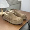 Botas de Neve Quentes para Homens, Forradas com Fleece, de Calçar Fácil, Sapatos Birkenstock de Cobertura Total, Mocassins Casuais, Sapatos de Algodão Espessados