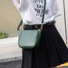 Curtido Vegetal Primera Capa Piel de Vaca Nicho Versátil Bolso de Mujer al Hombro Cruzado Bolso de Mano Simple Bolso de Mujer Cremallera Bolso Pequeño de Concha