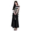 Conjunto de Suéter de Punto Rayado de Maternidad de Verano + Vestido Camisola de Maternidad de Tela de Acetato Elegante de Moda Versátil
