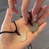 Collar con hebilla de seguridad para novias, diseño de nicho para estudiantes, cuerda trenzada hecha a mano, colgante lavable para parejas