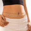 Moda Transfronteriza Europea y Americana Simple Diamante Hierro Sexy Cadena Corporal Concha Mariposa Estrella Colgante Cadena de Cintura Accesorios