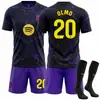 2627 Jersey de Fútbol del Barcelona Número 10 Yamal Messi Apariencia Ropa de Entrenamiento Patrón Piedra Morada Jersey Mamba Negra