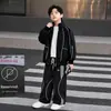 Conjunto Casual 2026 Otoño Nuevo Holgado Talla Grande Moderno Cárdigan Ropa Deportiva Niños y Adolescentes Conjunto Casual de Dos Piezas