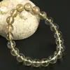 Pulsera de Citrino Limón Natural, Piedras Sueltas Amarillo Claro, Pulsera de Citrino de Transferencia, Regalo de Cumpleaños para Pareja, Venta al por Mayor