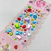 Piedra Diamante colorido estrellado cuadrado diamante flor de ciruelo niños creativos pegatinas decorativas DIY Pegatinas de cristal Diamante acrílico