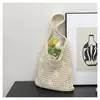 Bolso Tote Calado Único para Mujer 2026 Nueva Moda Bolso de Playa Tejido Bolso de Hombro Casual para Vacaciones en la Costa Moderno