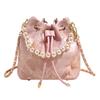 Nova Bolsa de Mão Bordada com Pérolas Estilo Chinês para Mulheres 2026 Nova Tendência Moda Versátil Ombro Cruzado Cordão Bolsa Saco