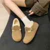 Zapatos de Felpa con Suela Gruesa estilo Birken para Mujer 2026 Nuevos Mocasines Slip-on Otoño/Invierno Zapatos de Algodón Botas de Nieve Cálidas