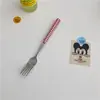 Acero Inoxidable Cerámica Elegante Mango de Porcelana Roscado Vajilla Cuchara Tenedor Chapados en Oro Venta Directa de Fábrica