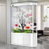 Nuevo Gabinete de Entrada Pantalla Divisoria para Acuario Sala de Estar Gabinete para Zapatos Integrado con Gabinetes Acuario para el Hogar