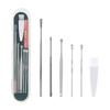 Herramienta para recoger orejas, portátil para el hogar, juego de púas de acero inoxidable, púas para orejas, juego de cucharas para orejas