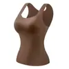 Novo Estilo Outono e Inverno Colete Térmico Sem Costura para Mulheres, Tudo-em-Um com Bojos Embutidos, Peça Versátil para Usar por Baixo
