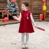 Saudações de Ano Novo Roupas para Meninos e Meninas, Saias Cheongsam Infantis, Trajes Tang, Roupas de Apresentação da Dinastia Han, Roupas de Apresentação de Dia de Ano Novo do Jardim de Infância, Modernas