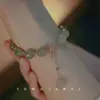 Ins Xiaohongshu Design de Nicho Melhor Amiga Estilo Chinês Pingente de Sino Dourado Pulseira de Melhor Amiga Pulseira Presente Especial