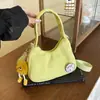 Bolsa Transversal Feminina Nova de Veludo Transfronteiriça, Bolsa de Mão Simples Estilo Harajuku, Bolsa de Ombro Único Colorida Fofa, Moda para o Dia a Dia