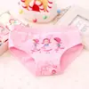 Roupa Íntima Feminina Algodão Puro Triângulo Desenho Animado Princesa Roupa Íntima Infantil para Meninas Crianças Pequenas e Médias Estudantes Roupa Íntima de Bebê