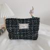 Bolsa de Maquiagem Elegante Pequena Estilo Chanel de Grande Capacidade Portátil para Viagem Maquiagem Moda Moda Armazenamento Bolsa de Fidelidade para Mulheres