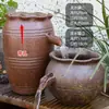 Potes de cerâmica, aquários, filtros, lagos para peixes, conjuntos completos de ornamentos de cachoeira com água corrente, métodos tradicionais de geração de riqueza, aquarismo com água circulante e paisagismo.