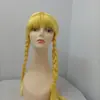 Peluca Cosplay Princesa Elsa Aventura Congelada Estilo Beige Trenzas Set de Cabello Princesa Elsa