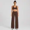Conjunto de Roupas de Yoga Transfronteiriço para Mulheres, Conjunto de Top de Yoga Esportivo Fitness em Forma de U e Regata Casual Bonita para Corrida com Decote em V Profundo