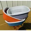 Balanza de Lavado de Verduras de Doble Capa Cesta Coladora Balde para Lavar Frutas Cesta para Lavar Verduras Cesta para Frutas Sala de Estar Hogar Plástico Cesta Coladora para Lavar Verduras