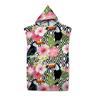 Toalha de Banho Vestível com Capuz, Toalha de Troca para Praia, Toalha de Praia de Microfibra com Capuz Estampada de Flamingo, Manto para Pais e Filhos