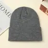 Chapéu de Tricô Liso Novo Moda Circunferência da Cabeça Grande Chapéu de Tricô Inverno Chapéu de Lã Acrílica Gorro Masculino Atacado em Estoque