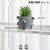 Sencilla creativa muñeca de pies colgantes cilindro de cemento simulación planta suculenta maceta sala de estar decoración del hogar fabricantes mayoreo