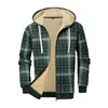 Jaqueta de Caxemira Tamanho Europeu Transfronteiriça Masculina de Inverno com Capuz Forrada de Lã Espessa Lapela Roupa de Inverno Jovem