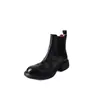 Botines cortos versátiles de estilo británico retro desgastado con punta redonda y tacón grueso, nuevo modelo de invierno 2026, adecuados para el uso diario y el trabajo, Botas Martin