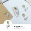Nova Joia para Nail Art Cravejada com Diamantes de Liga Metálica Formato Tulipa Rosa Desejo Puro Estilo Ins Acessórios Brilhantes Super Chamativos