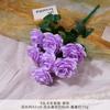 Ramo Falso de Capuchino de 9 Cabezas Simulado Arreglo de Flores Artificiales de Seda Flor de Plástico Decoración de Boda Decoración de Sala de Estar