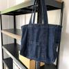 Nueva Bolsa de mezclilla de gran capacidad para hombre y mujer a la moda, estilo japonés, literaria para estudiantes, bandolera, bolso de mano casual
